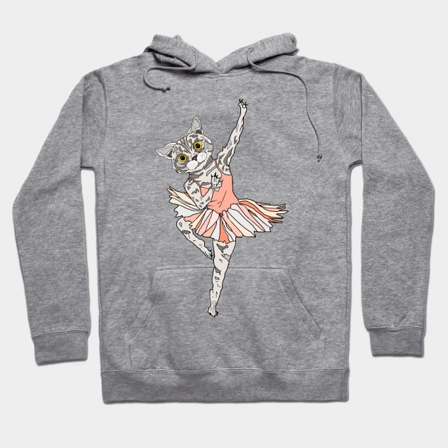 Cat Ballerina Tutu Hoodie by notsniwart